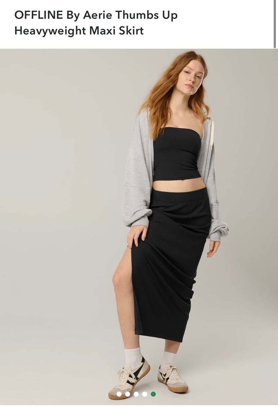 OFFLINE By Aerie Thumbs Up Heavyweight Maxi Skirt